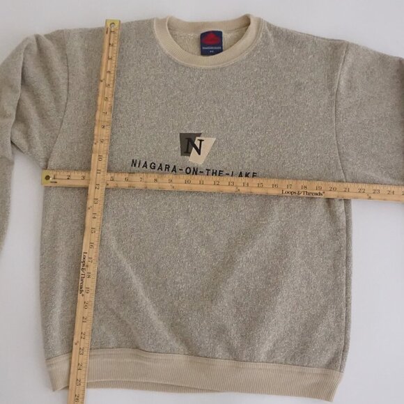 Vintage Collection Unique Taupe Niagara On The Lake Travel Crewneck Sweater P/S - Picture 4 of 10